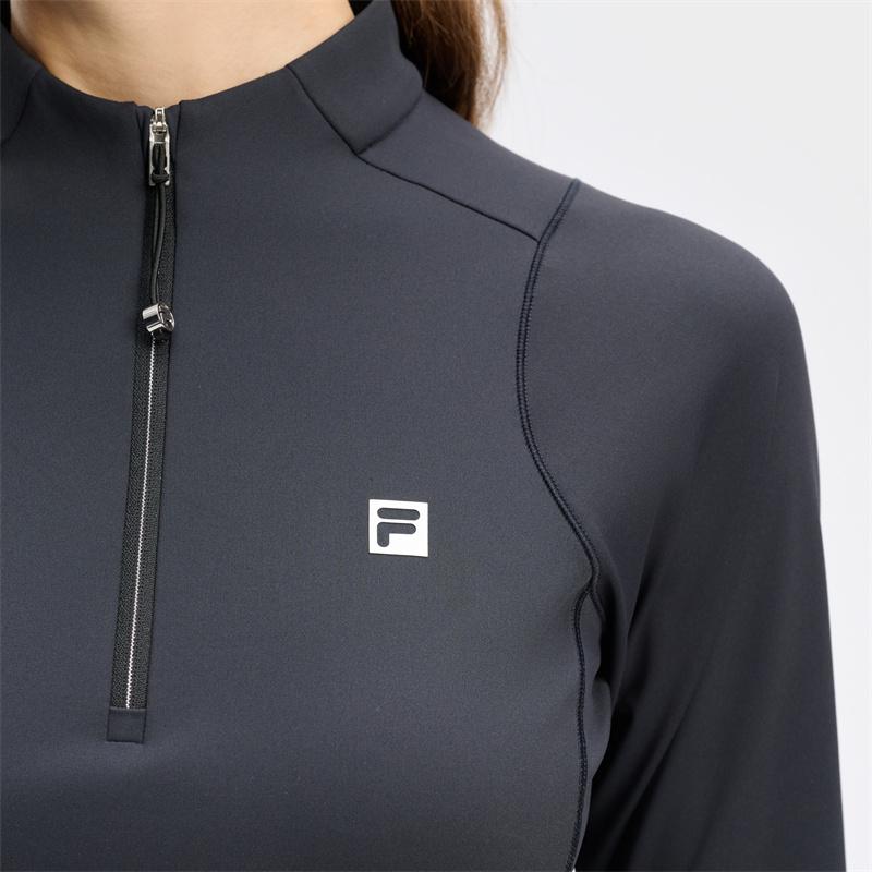 New FILA Fitness T Shirts Women's Pitch Black A11W431207FBK