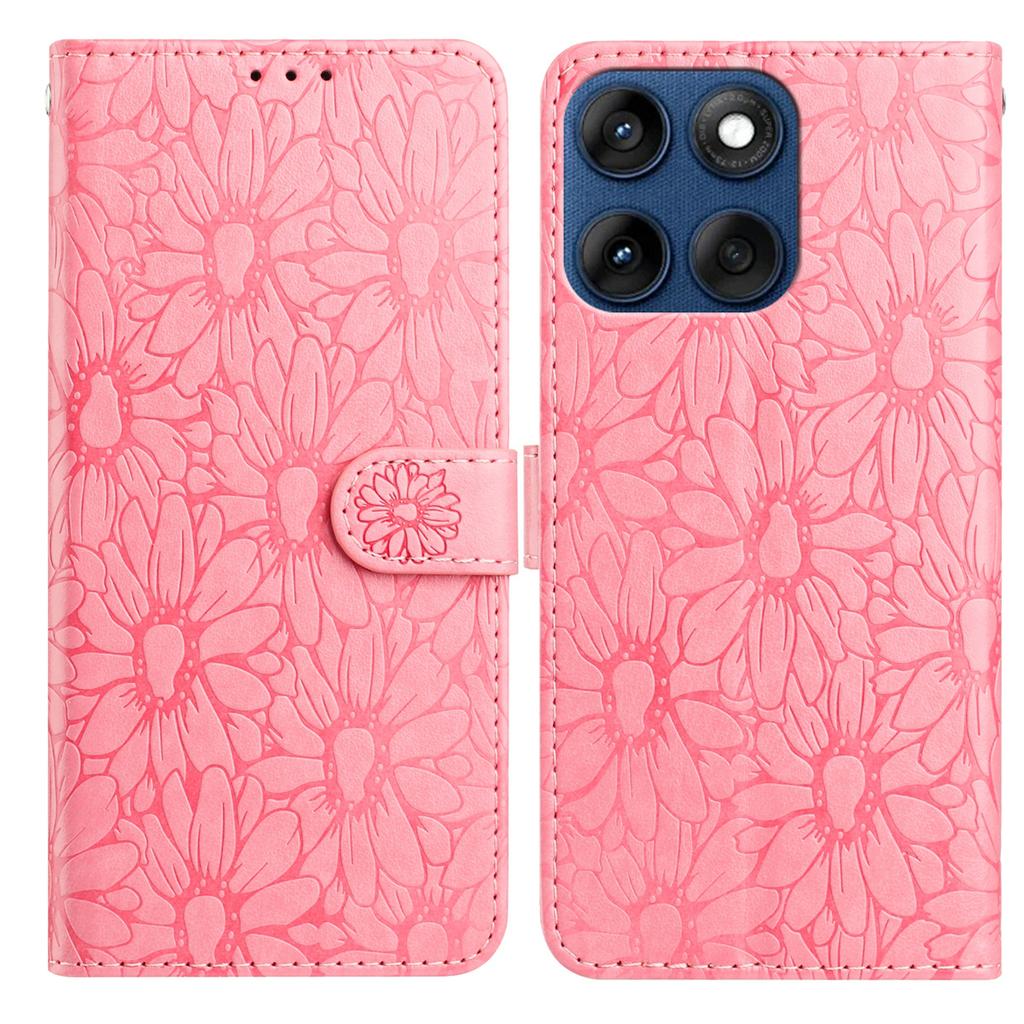 10barevné pouzdro na flip kartu s embosovanou sedmikráskou pro Motorola Moto E13 E20 G05 G54 Edge 40...