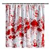 3D Halloween Theme Shower Curtain Horror Bloody Hands Black Bathroom Curtains For Halloween Party Waterproof Fabric With Hooks