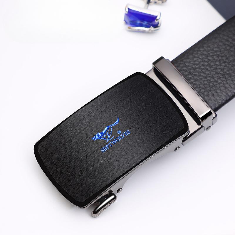 Belts for Men's High End Automatic Buckle Belt Head Layer Cowhide Belt Gift Belt New Style