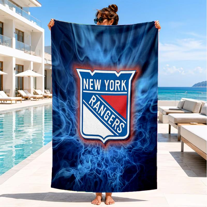 Rangers Hockey Beach Towel, Super Soft Microfiber, Perfect Gift for Her/Him, Birthday, for Pool, Beach, Travel, Decor Beach Party