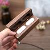 2-Slot Ring Box Walnut Wood Storage Box Rustic Jewelry Display Case  Thanksgiving