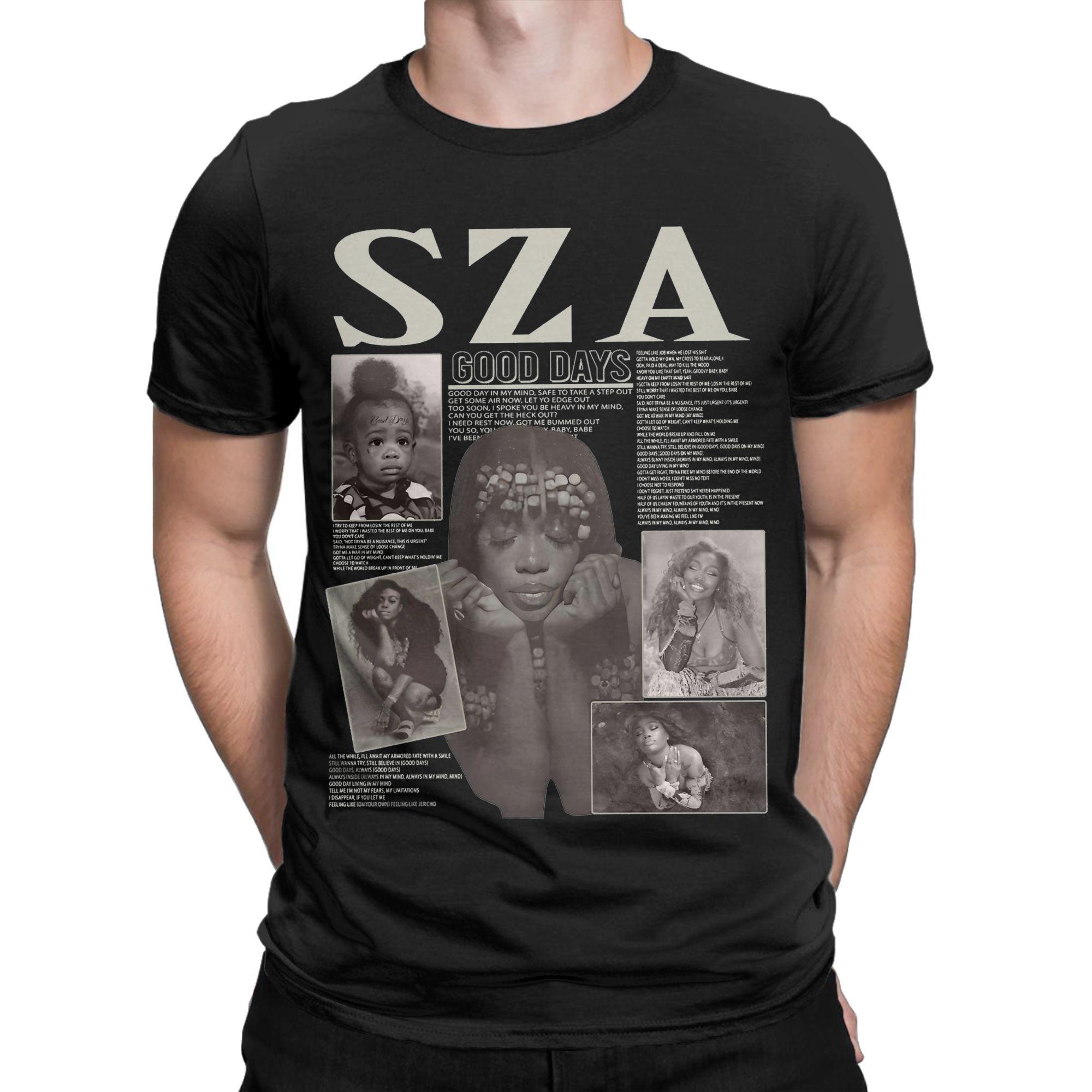

SZA Good Days T-Shirt for Men Vintage Cotton Tees Crewneck Short Sleeve T Shirts Printed Clothes - Men s Summer Cotton Graph... 5XL різнокольоровий