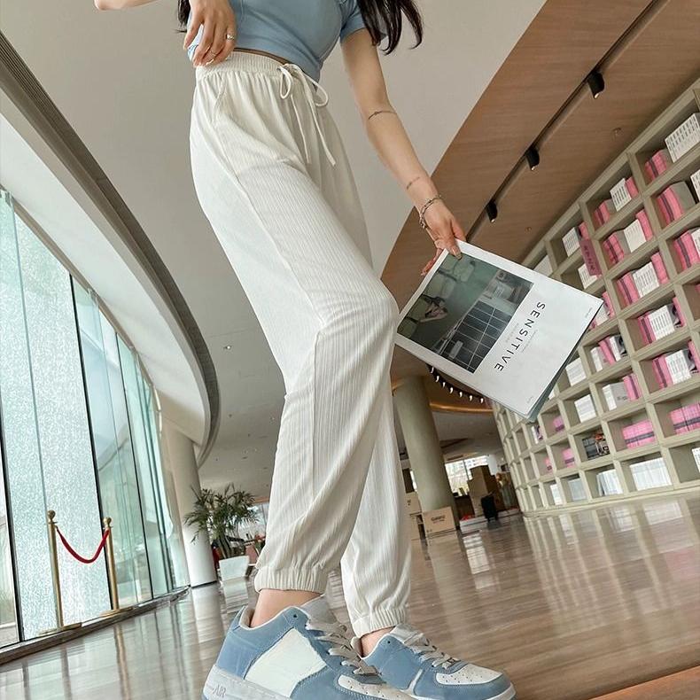 Été Femmes Pantalon Lanterne Décontracté Léger Pantalon de Jogging Anti-Moustiques