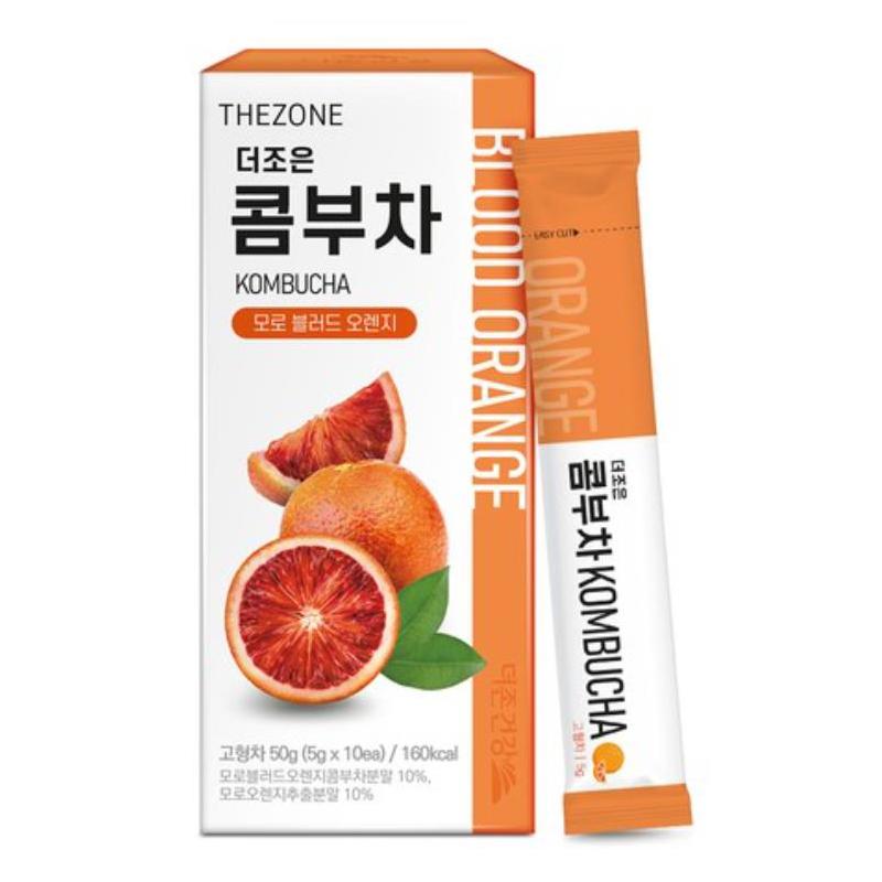 TEAZEN Lemon Kombucha Tea, bez cukru, musująca, fermentowana, w proszku, żywe probiotyki i prebiotyki, 10,30 saszetek po 5 g na saszetkę