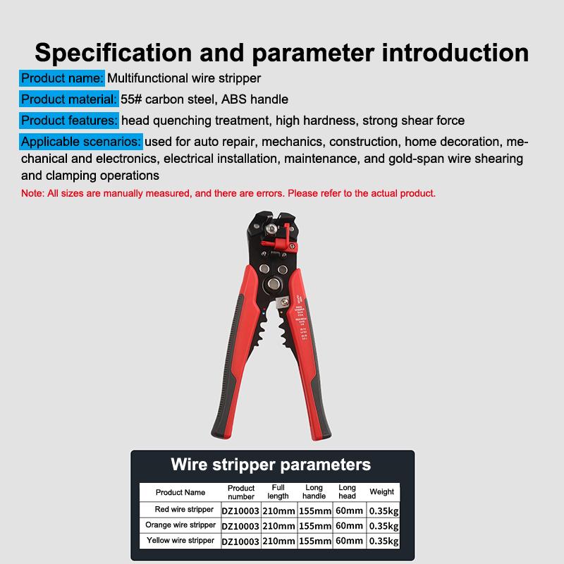 Wire Stripping Multifunctional Pliers For Cable Cut Crimpterminal High Precision Automatic Hand Tool Cable Cuttercrimper