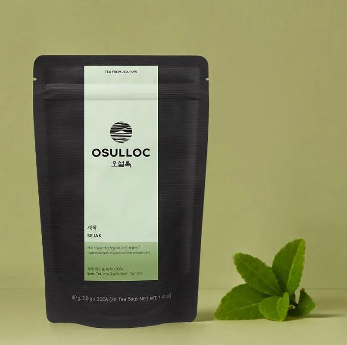 Osulloc Sejak Green Tea – Premium Korean Young Leaf Tea, 20 Bags