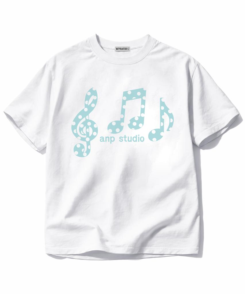 NP STUDIO Sound Note Oversized Short Sleeve T-Shirt [ White ]