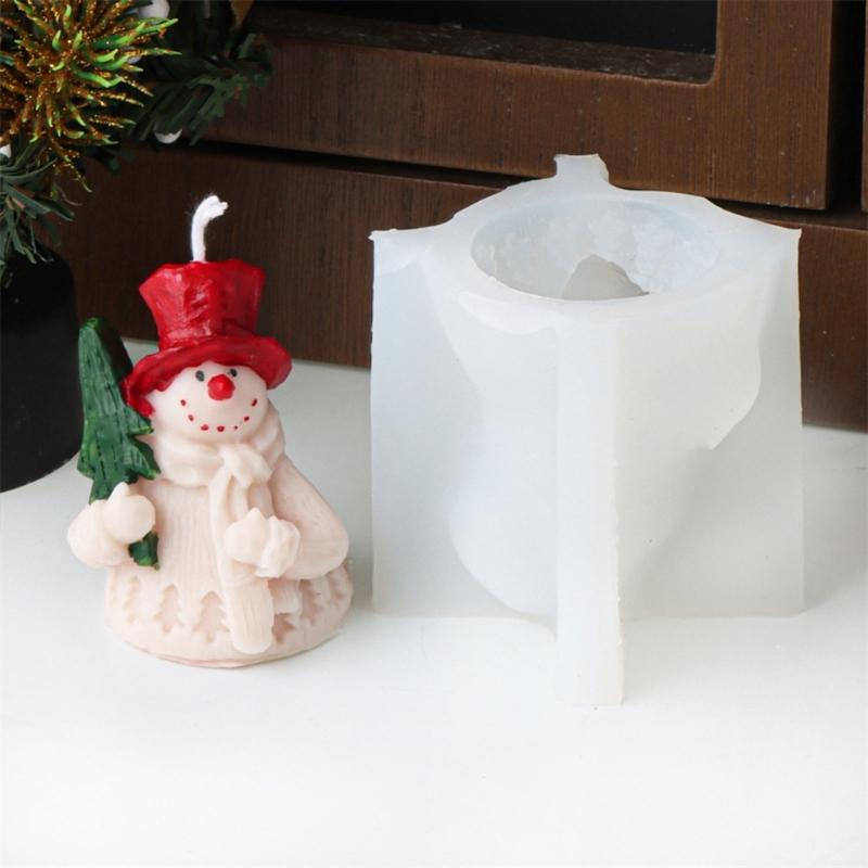 Stylish Handmade Soap and Candle Crafting Christmas Silicone Mould Flexible Home Decoration Supplies for Art Projects