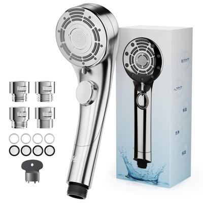 X XBEN Shower Head with High Cleaning 6 Water Flow Modes Shower Saving To Water Water Skin Moisturizing Pore 4 Adapters Leak High Water Pressure Low