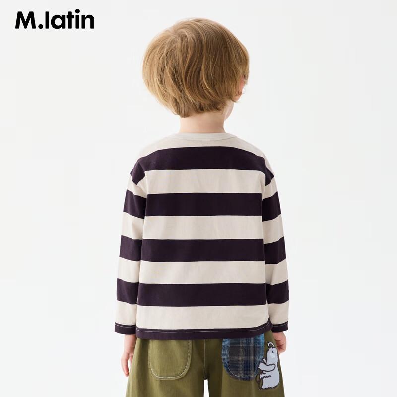 M.Latin Kids  Combed Cotton Striped Long-Sleeve T-Shirt 90cm