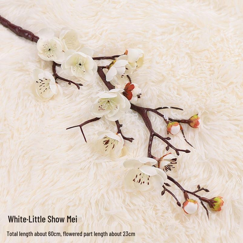 Artificial Plum & Peach Blossom Bonsai: Winter Sweet Flower Decor for Living Room or Study