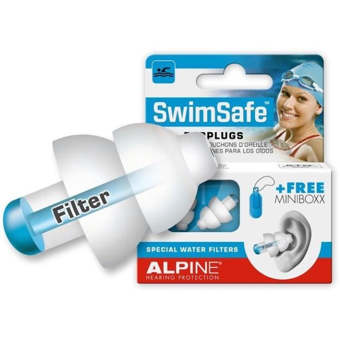 Bouchons d'Oreilles - Alpine - SwimSafe - Protection Auditive - Étanchéité Totale - Confort Optimal