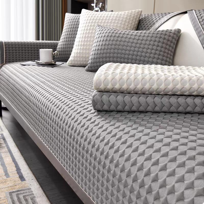 Summer Breathable Sweat Absorbing Sofa Cushion Seat Cushion for Summer Non-Slip Sofa Cover Ice Pad Cover Cloth