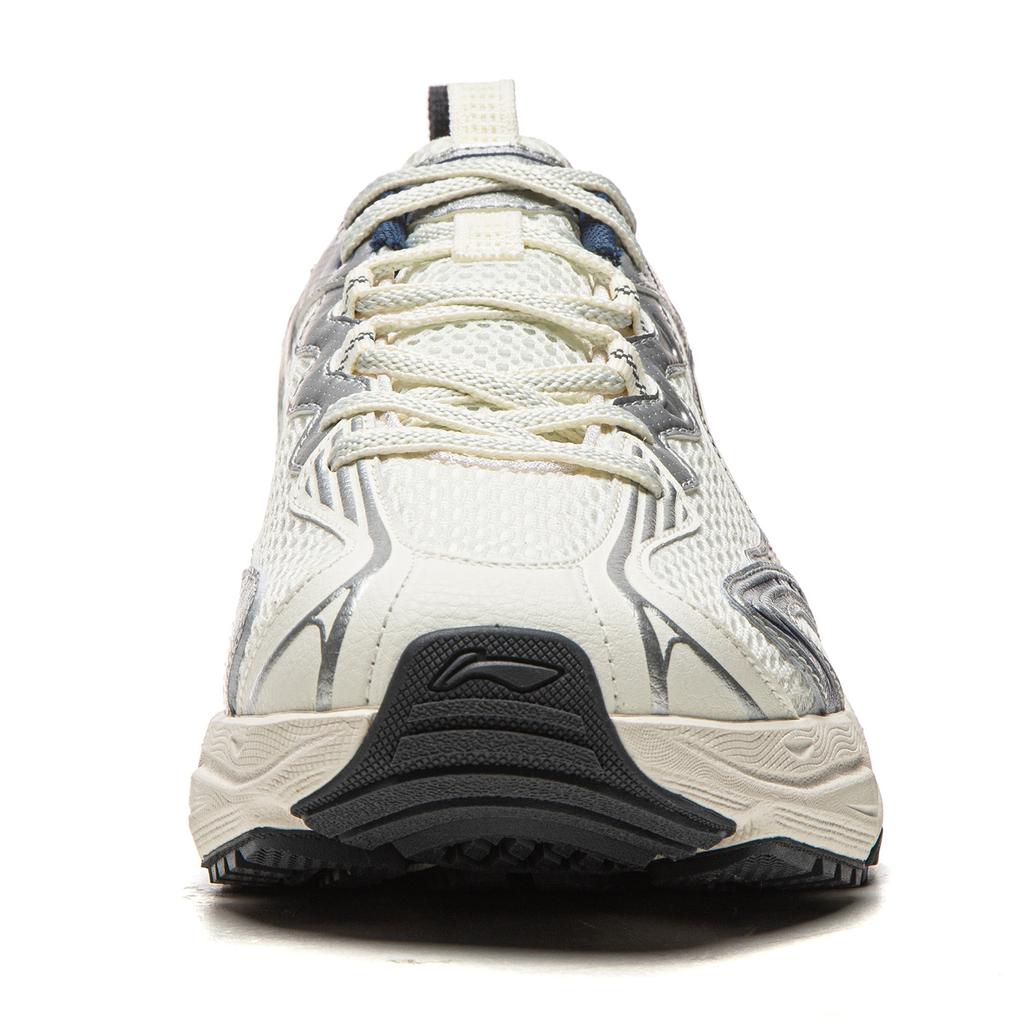 Li Ning Cushioning Abrasion Resistant Breathable Low top Running Shoes Men's Ivory ARXW023-1
