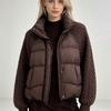 Nuovi vestiti in cotone piumato autunnali e invernali giacca corta calda ispessita con colletto alla coreana moda versatile top vestiti in cotone donna