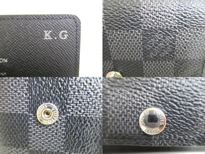 Authentic LOUIS VUITTON Damier Graphite Leather Multicles 6 Key Cases #9941  Refurbished