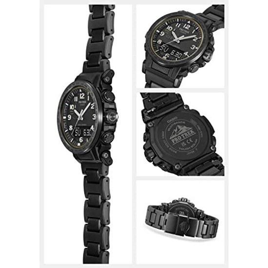 Casio Wristwatch Pro Trek Domestic Genuine Product Climber Line Radio Solar Biomass Plastic Used PRW-51FC-1JF Mens Black