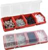 Screw Organizer Storage Bins, Stackable Bins With Lids, Divider Compartment Containers For Garage/Craft Tool Organizing, Tool Cart Cabinet Workbench