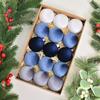 Flocked Plush Christmas Ball Ornaments for Tree Decorations