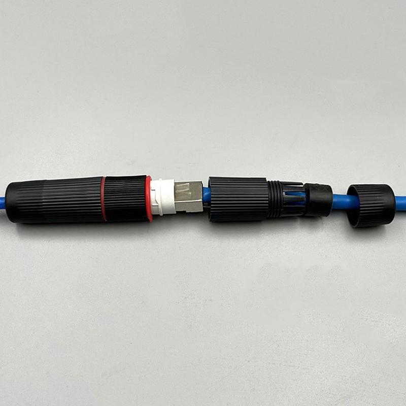 1ks Rj45 dokovací konektor Ethernetová síť Přímá vodotěsná IP67 Header Venkovní prodlužovač širokopásmového síťového kabelu