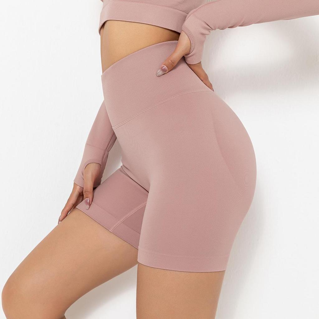 Jóga Krátké Dámské Bezešvé Fitness Kalhoty Vysoký Pas Gym Scanties Sportovní oblečení Cvičení Běh Breechcloth