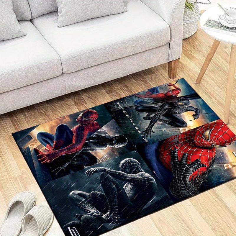 1pc Spider-Man Pattern Area Rug Soft Flannel Floor Mat for Living Room, Office, Bedroom and Carpet, Sofa Coffee Table Floor Mat