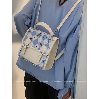 Korean Version of College Style Cute Cartoon Bear Handbag Women 2025 New Fashion Casual Backpack Student Schoolbag
