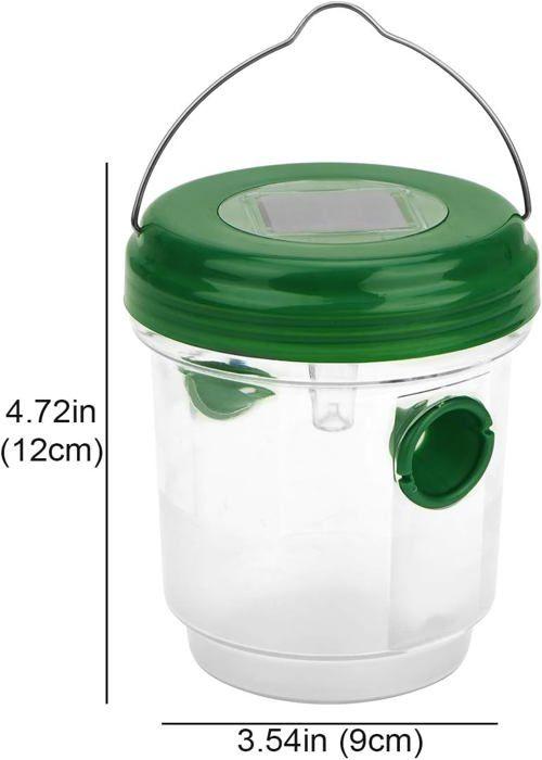 Solar Powered Wasp Trap 2 Pieces with LED Light, Insect Traps, Insect Trap, Honey Trap, Bees, Hornets,