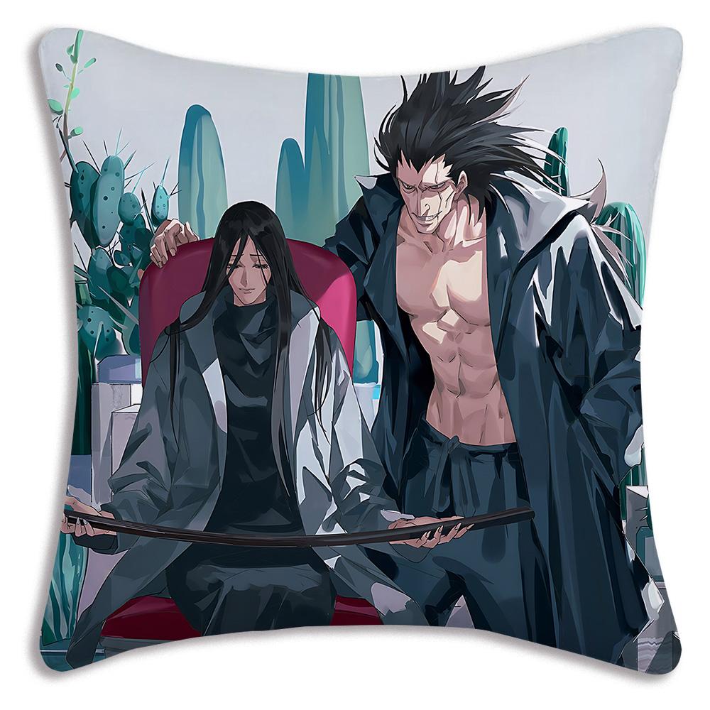 Hot Anime Bleach Ichigo Pillow Covers Cartoon Sofa Decorative Home Double-Sided Printing Short Plush Cute Cushion Cover
