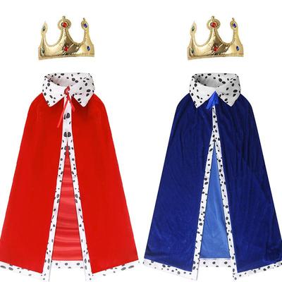 Children's Halloween Royal Cloak - Adult Prince/Princess Cape for European Festival & Masquerade Performance.