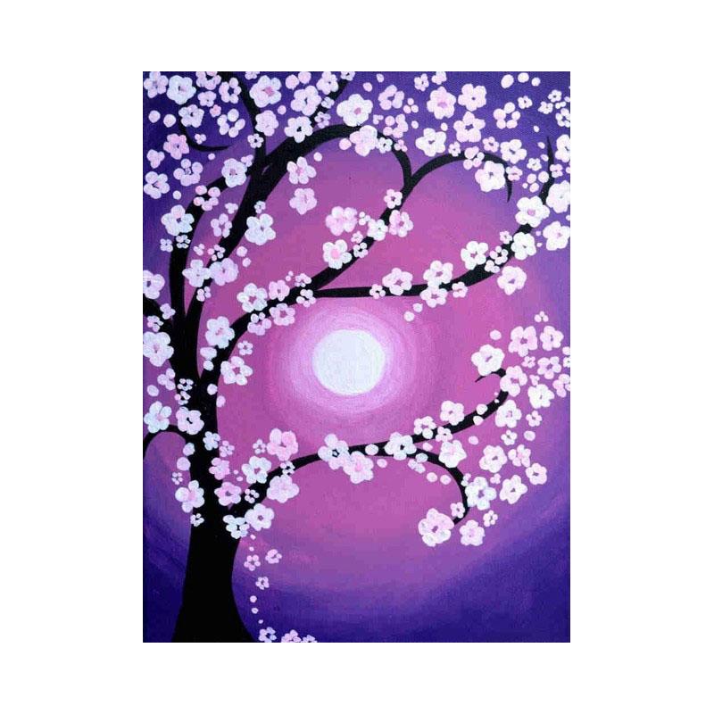 Diamond Painting Tree Landscape Full Circle Landscape Picture Rhinestone Mosaic Floral Home Decor