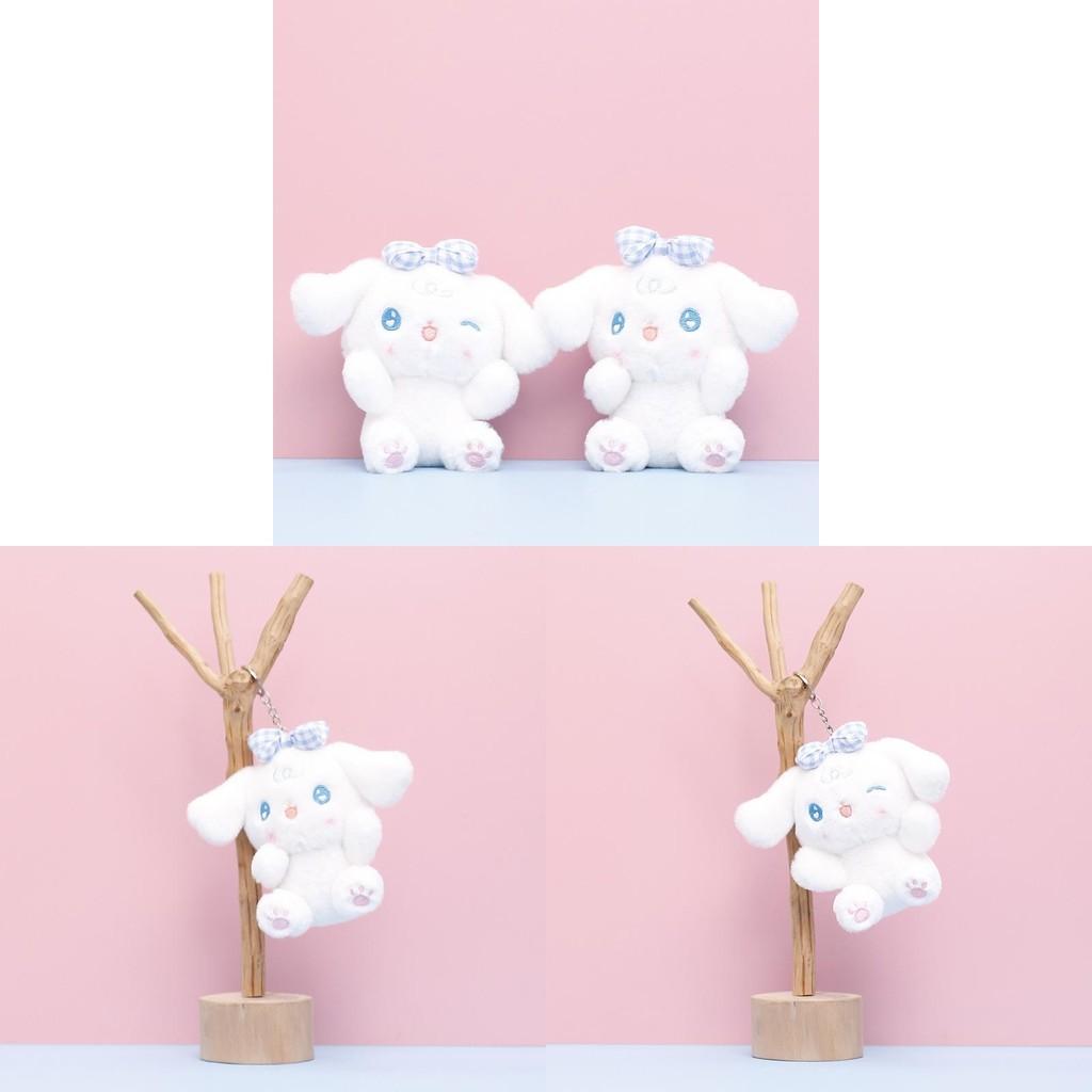 Dog Plush Bowknot Keychain Cartoon Pendant Stuffed Doll Bag Decoration Gift Kids