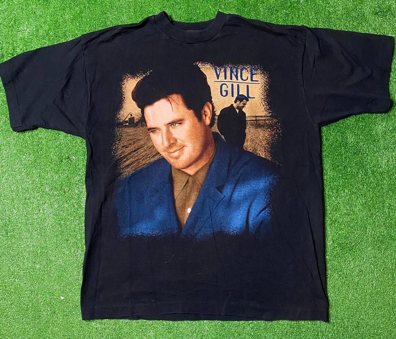 Vtg Vince Gill Country Tour Music Cotton Black Full Size Men Women Shirt CM395 L