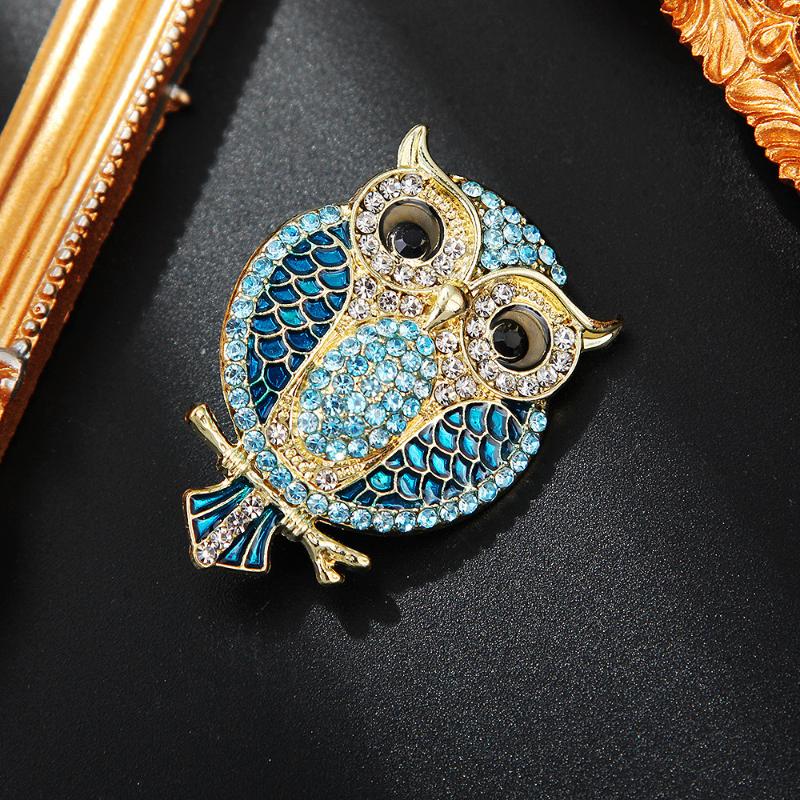 Metal Animal Owl Brooch For Women Clothing Coat Jewelry Accessries Gifts