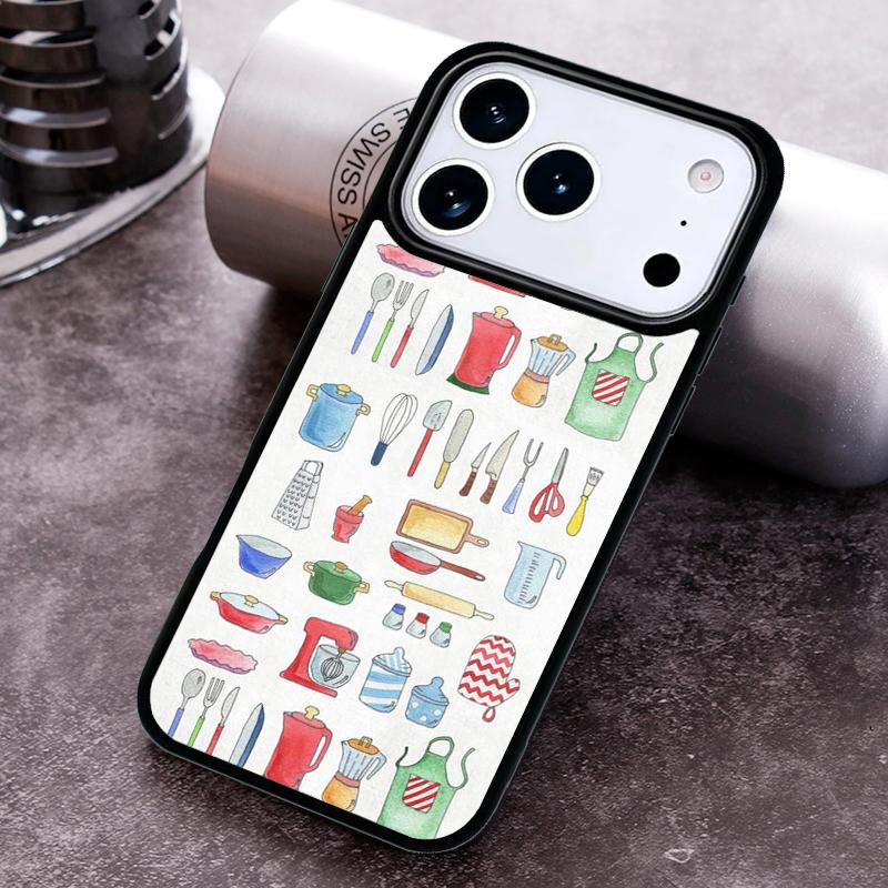 Baking Cook Chef Phone Case For iPhone 17 16 15 14 13 12 11 Pro Max Plus 17Air Soft Silicone Cover