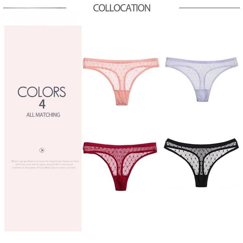 Sexy Spitze Höschen für Frauen Perspektive Frau Tanga Low-taille Unterhose Aushöhlen G-string Neue Femme Unterwäsche