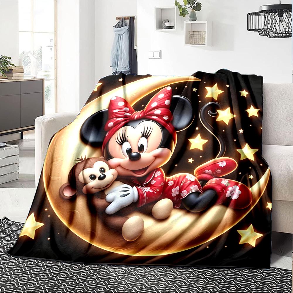 1pc M-Mouse Blanket, Gift, for Men and Women, Soft Blanket, Good for Sofa Bed Couch Travel, Lightweight Flannel Blanket