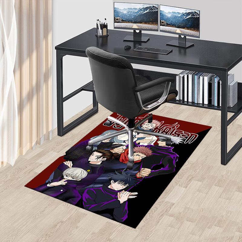 

1pc Jujutsu Kaisen Anime Characters Office Chair Mat - Anti-Slip Carpet for Desk, Anime Decor Gift, Seasonal Decoration, Suitable for Home Office, Liv 60cm by 90cm