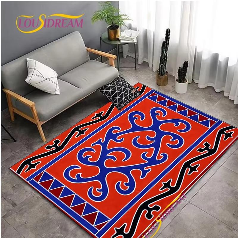 Vintage Floral Pattern Carpet for Living Room Bedroom Coffee Rug Kitchen Table Door Kids Unslip Floor Mat Birthday Gift