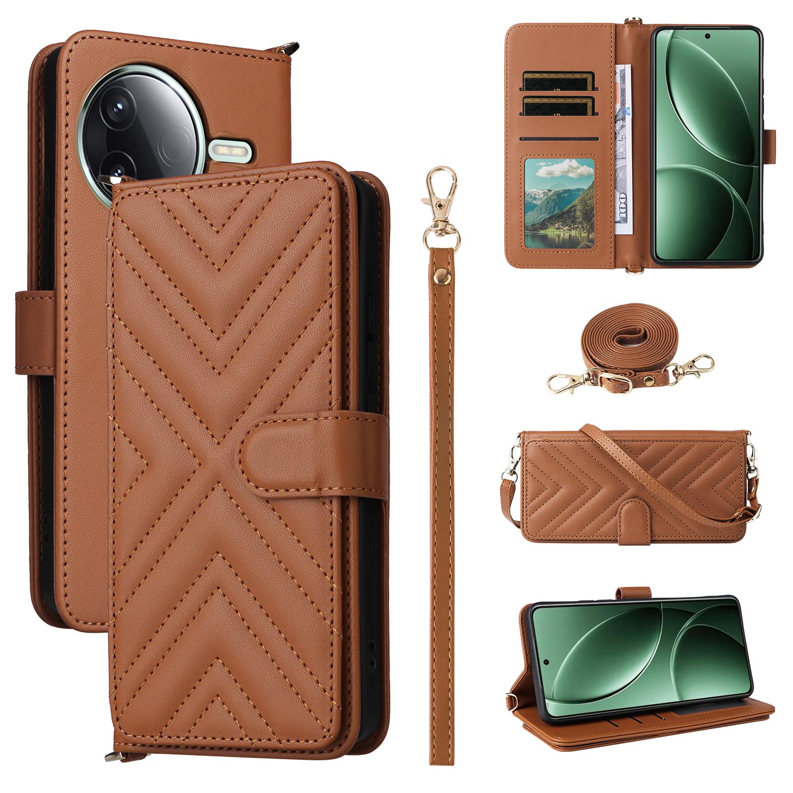 

Чохол-гаманець для Xiaomi Redmi K80 5G/K80 Pro 5G/Poco F7 Pro 5G/Poco F7 Ultra 5G зі шнурком на плече/зап ястя, шкіряний чохол для телефону зі стендом D