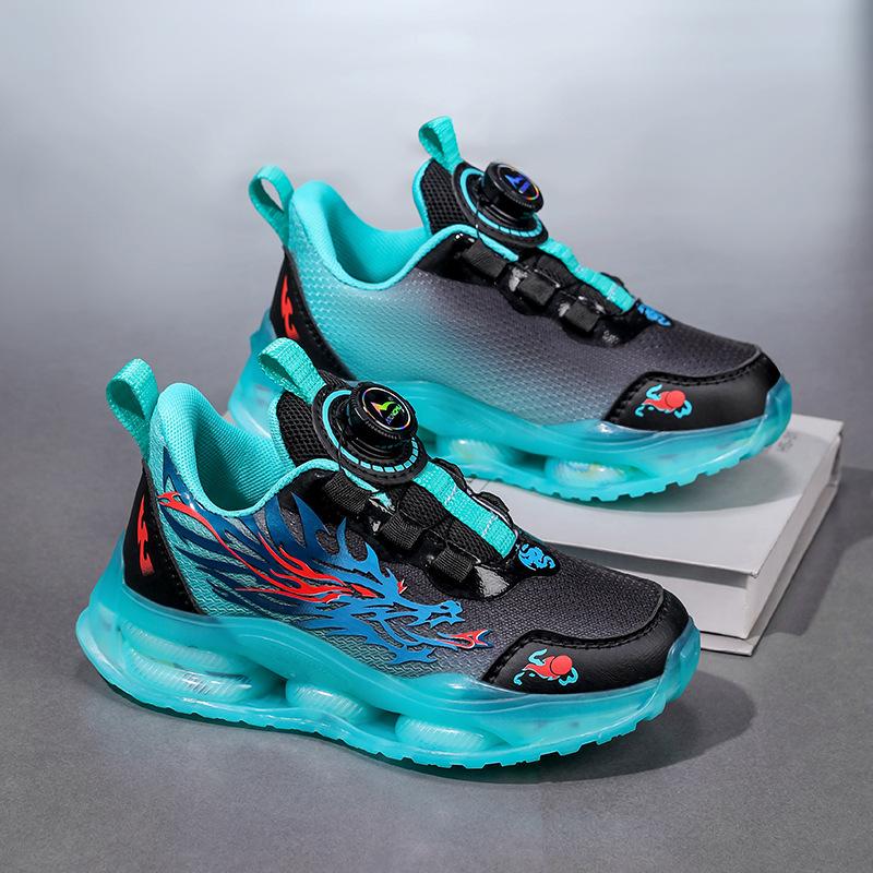 Jinjiang children's shoes mesh sports shoes Dragon Year new boys cushioning running shoes non-slip breathable soft-soled basketball shoes