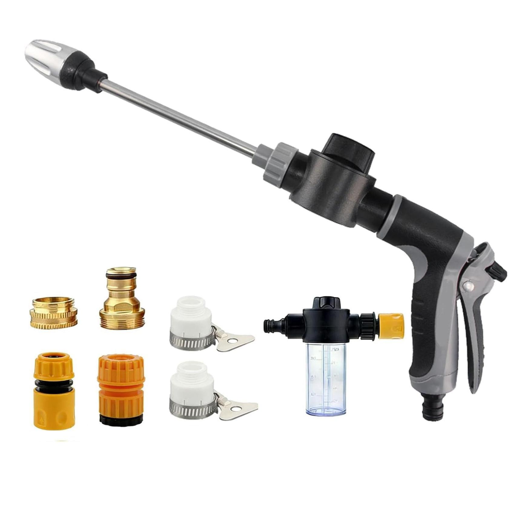 

Pressure Washer, Handheld Power Washer With 360° Rotating Nozzle, 3 Spray Modes, Stainless Steel Universal Hose Fit, Tool-Free Installation One Size