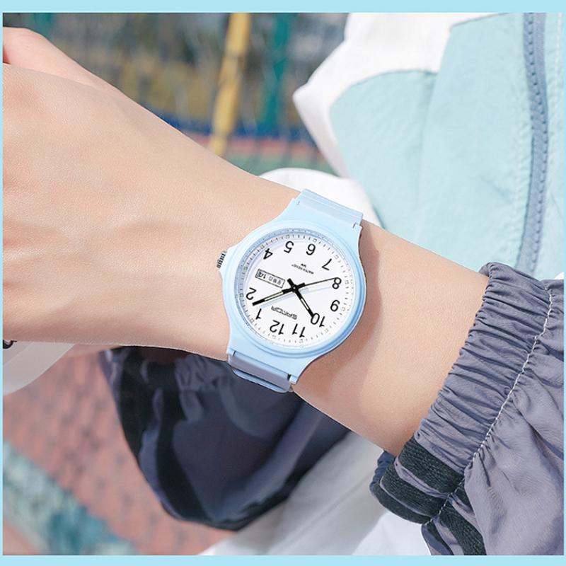 SANDA Electronic Quartz Analogue Double Calendar Waterproof Electronic Watch