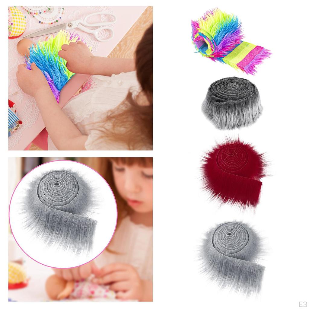 Faux Fabric Artificial Patches Handmade Crafts Supplies Plush Toy Shaggy Cuts for Cosplay
