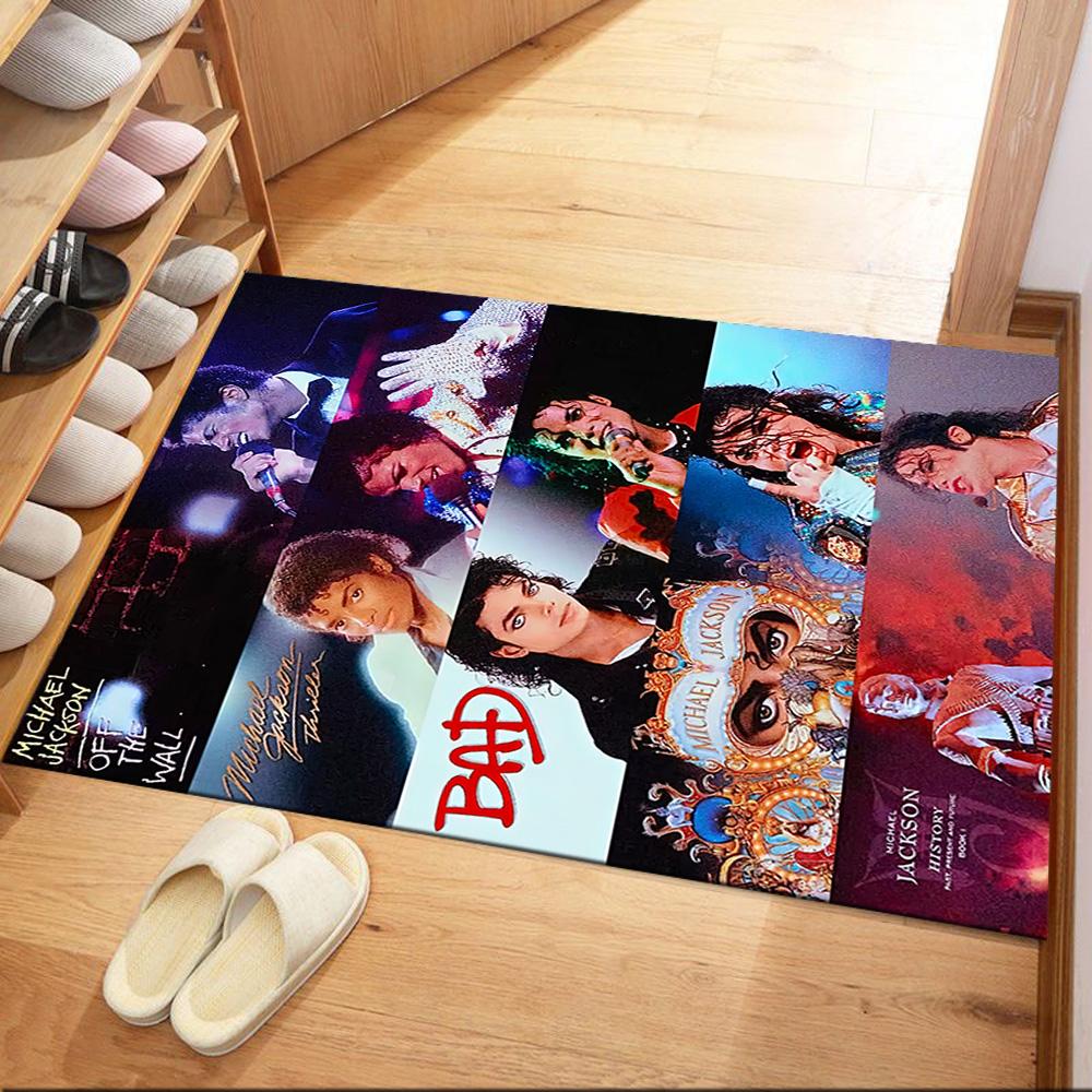 Michael Jackson 45 Floor Mat Perfect for Entryway Hallway Bedrooms Study room Anti-slip Rug Anime Office Decor