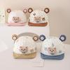 Bear Label Soft Brim Duckbill Hat for Infants & Toddlers - Spring Korean Fashion