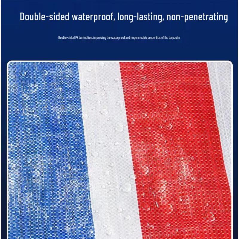 Jinsu Durable Striped Sun and Rain Protection Tarpaulin