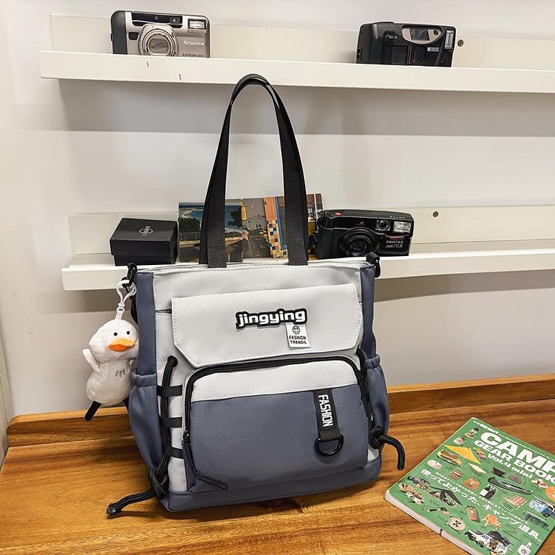 Lulu Japanese Casual Backpack Set: Large Capacity Schoolbag for College, Junior High Students, and Men & Women's Portable Use.