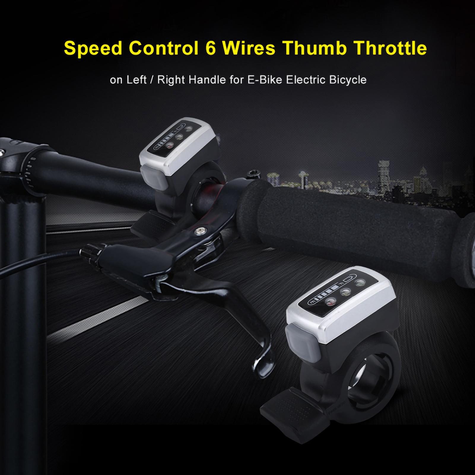 

36 В Регулятор Скорости 6 Проводов Дроссельная заслонка с большим пальцем на левой и правой ручке для электровелосипеда E bike
